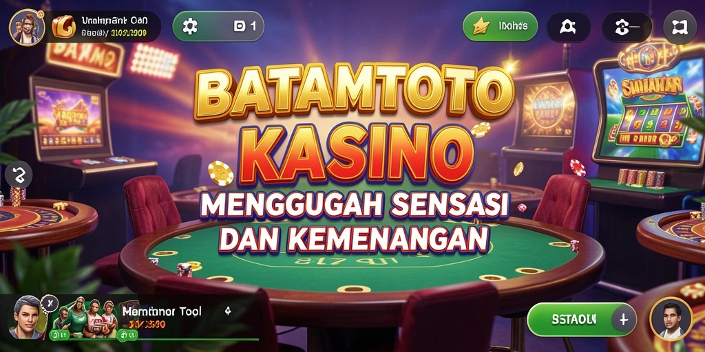 Tampilan menarik dari gameplay kasino di BATAMTOTO.