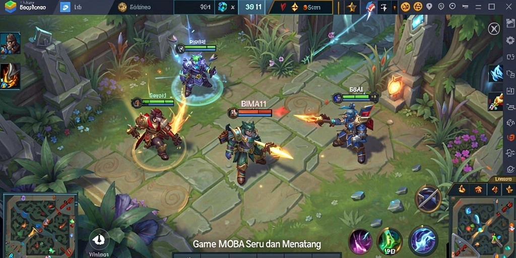Tampilan gameplay seru di arena BIMA11 yang penuh aksi.