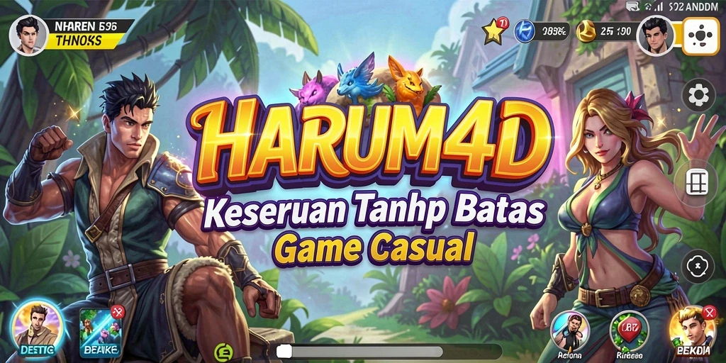 Tampilan gameplay HARUM4D yang seru dan penuh warna.