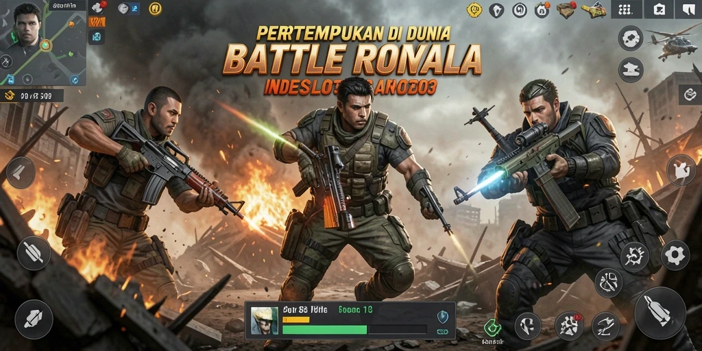 Gameplay intens di INDESLOT303 Battle Royale.