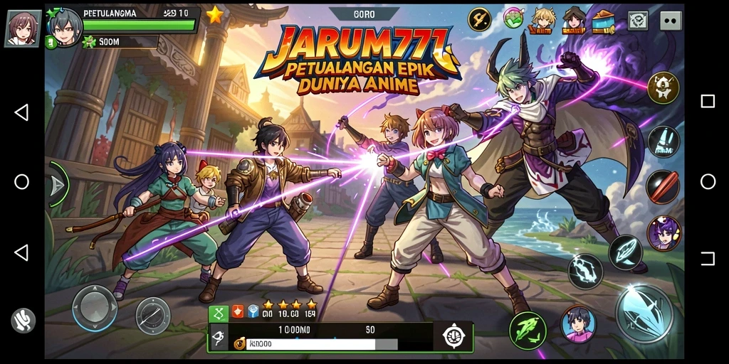 Tampilan menakjubkan dari gameplay Anime JARUM77.