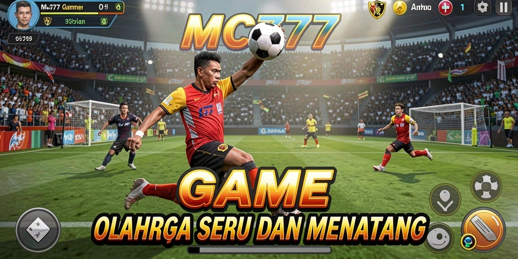 Tangkapan layar gameplay MC777 yang menampilkan adegan pertandingan olahraga.