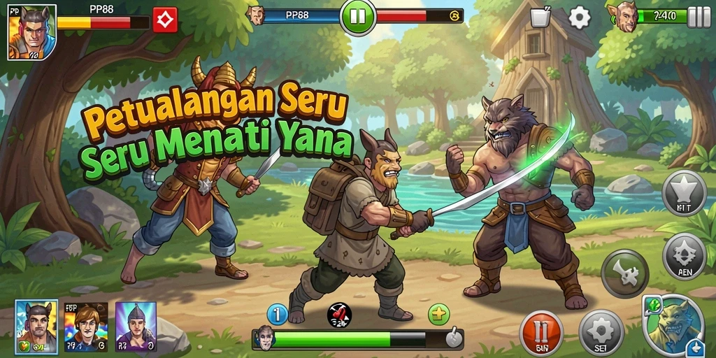 Tampilan gameplay menakjubkan dari PP88 dalam petualangan seru.
