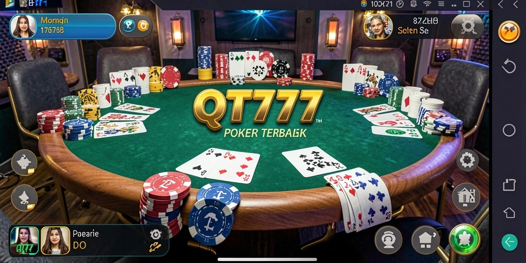 Screenshot gameplay QT777 menampilkan momen seru saat bermain Poker.