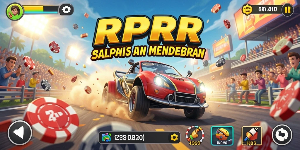 Gameplay RPRR yang mendebarkan saat balapan di trek yang menantang.