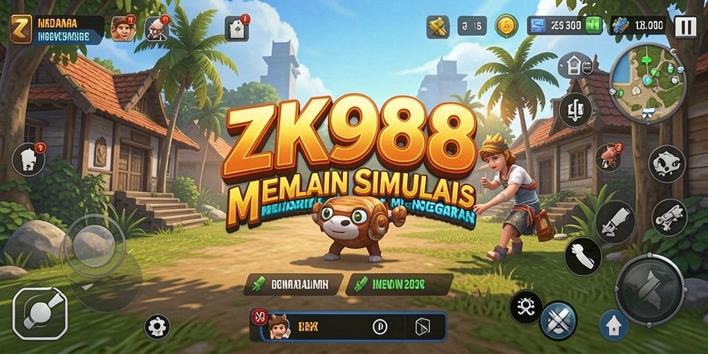 Screenshot gameplay ZK988 yang menunjukkan interaksi pemain dalam simulasi.